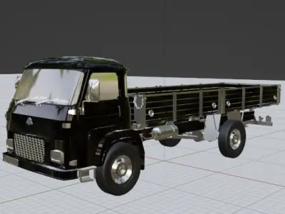 Truck 3D Model - High Poly Low-poly 3D model