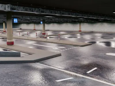parking garage - BLENDER scene 3D model