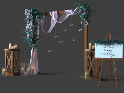 wedding arch 3D model
