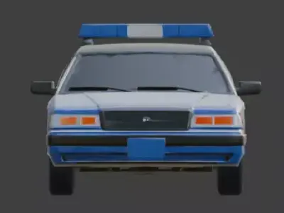 Low Poly Police Patrol Car 3D Model Low-poly 3D model