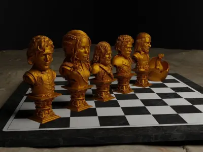 Game Of Thrones Chess Set GOT Character Chess Pieces  3D print model