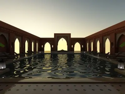 Moroccan Pool Marrakech 3D model