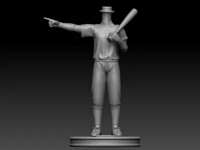 3D Printable Baseball player Bubble Head 3D print model