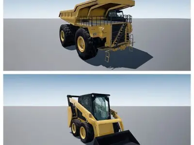 Heavy Equipment Pack Low-poly 3D model