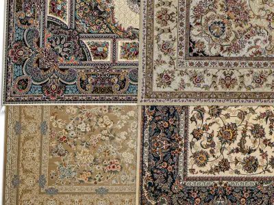 Persian Carpet Collection-vol16-4k texture Low-poly 3D model