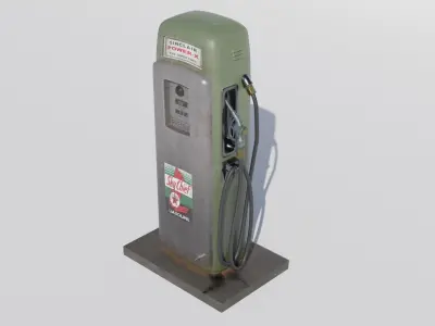 Gas Station Low-poly 3D model by michaelvivin2014