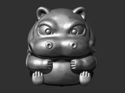hippo cute 3D print model
