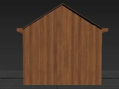 Rural hut wooden house 3D model
