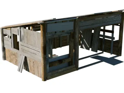 Low Poly Barn - Shed - Game-Ready Free low-poly 3D model