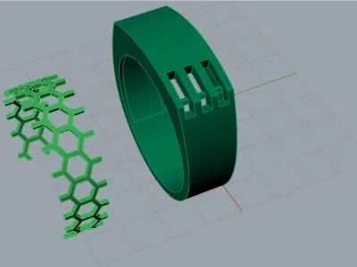 man diamond gold ring mr0160 3D print model