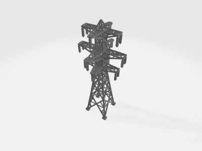 Electric Power Tower 3D model