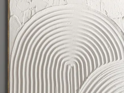 Plaster Two Photo Frame 62 Low-poly 3D model