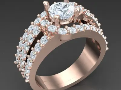 Luxury Men Rings Designs 4MR005 3D print model