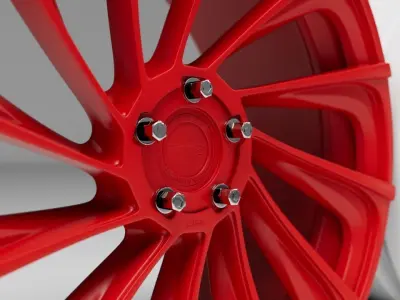 Vossen UV3 urban automotive sport car ring Low-poly 3D model