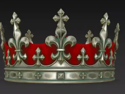 queen crown 3d model 3D model