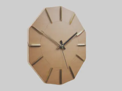 Geometric Wall Clock model Low-poly 3D model