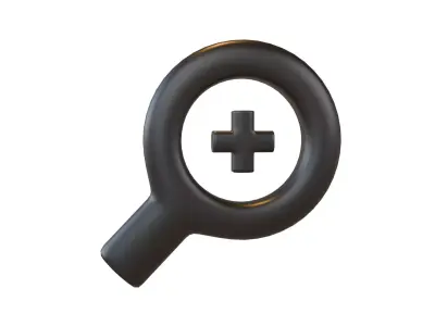 Zoom In Symbol v1 001 Low-poly 3D model