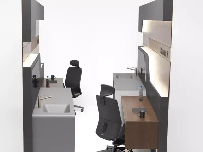 Hiworc Medical Clinic Cabinet Set  1 3D model