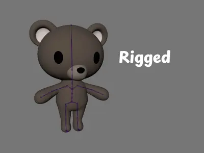 Little Rat Animated Cute 3D Models For Games And Animations Low-poly 3D model