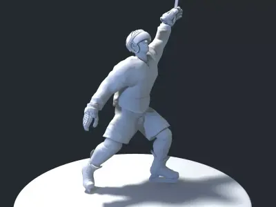 HOCKEY PLAYER POSE 8 MODEL NO TEXTURE 3D print model