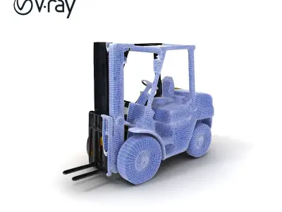 Forklift Truck D Model Pack Low-poly 3D model
