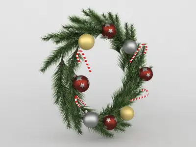 Wreath christmas 3D model