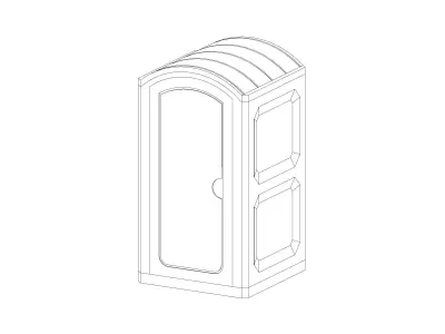 Portable Toilet - Revit Family 3D model