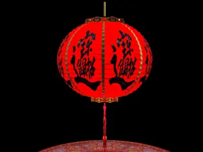 Chinese red lantern  3D model 25