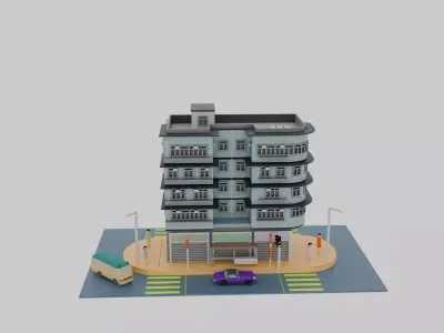 Hong Kong Building Pack 5 3D model