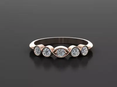 Solitaire Ring SR61 Version 1 3D model