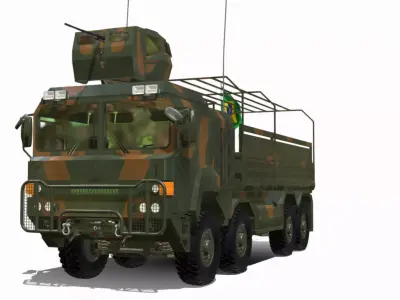 MAN HX77 8X8 Low-poly 3D model
