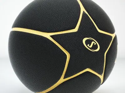 Basketball ball Low-poly 3D model 12