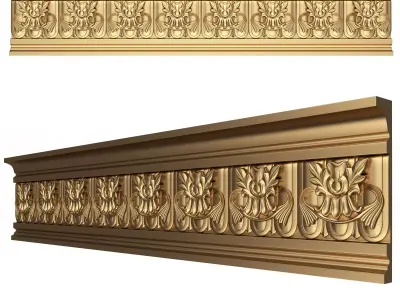 Cornice Decoration Molding 016 Low-poly 3D model