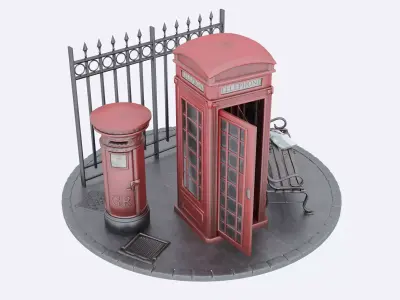 London Corner Free 3D model