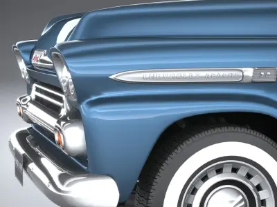 Apache Stepside Pickup 1958 3D model