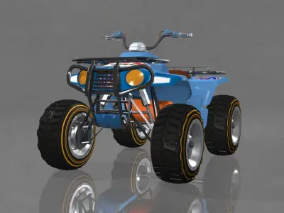 Buggy Car Game Ready Low-poly 3D model