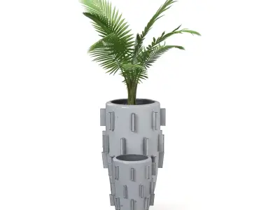 Areca Palm Ari Planter  PBR 3D model