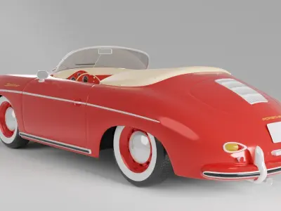 Porsche 356A 1600 S Speedster 1955 3D model