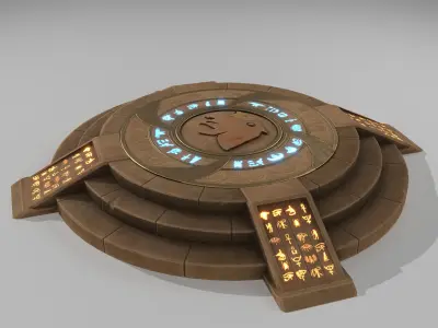 Portal Base Low-poly 3D model