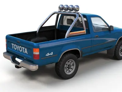 1995 Toyota Deluxe pickup Low-poly 3D model
