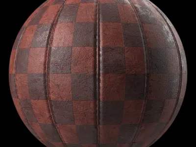 Leather Materials 32- Stitched Leather By Sbsar  Texture