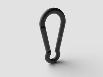 Carabiner Hook Model 01C Low-poly 3D model