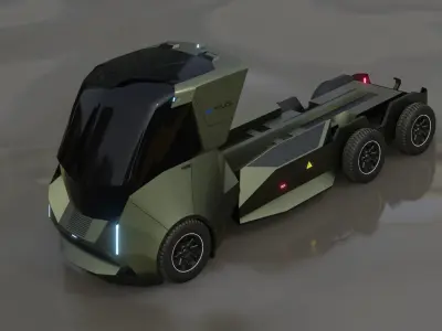 A Truck model 8 concept Low-poly 3D model