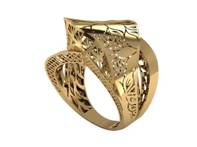 Lightweight Fusion Ring  Ready for Casting TR016 3D print model