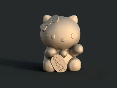 HELLO KITTY MANEKI NEKO LUCKY CHARM 3D print model