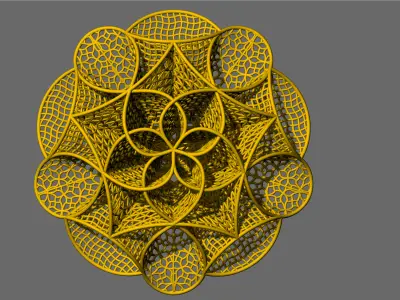 Floral Ring High-Detail Jewelry CAD Model for 3D Printing 3D print model