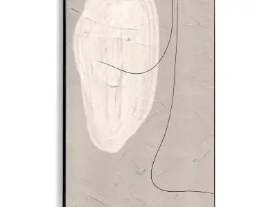 Plaster Two Photo Frame 383 Low-poly 3D model