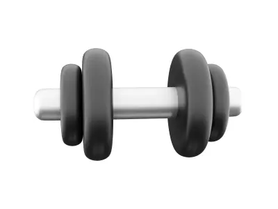 3d strength training weight lifting barbell 3d icon 3D model