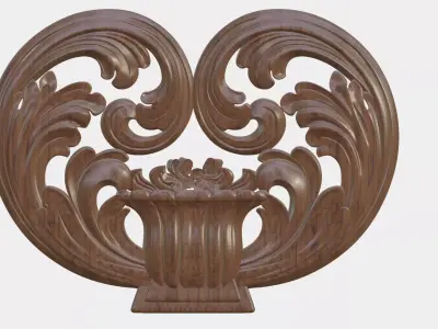 Wooden Flower Decor 3D print model