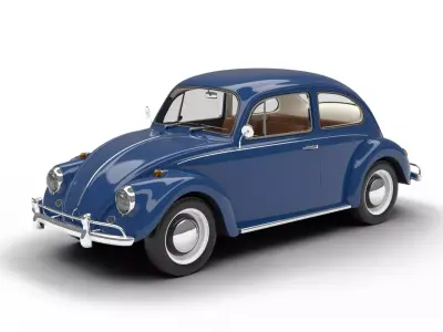 Volkswagen Beetle 1300 1963 3d model 3D model